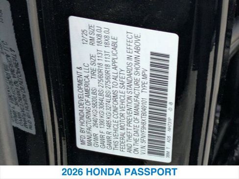 New 2026 Honda Passport TrailSport Elite image 26