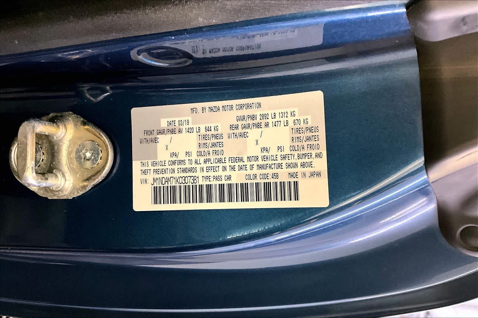 Used 2019 MAZDA MX-5 Miata RF Grand Touring RWD image 32
