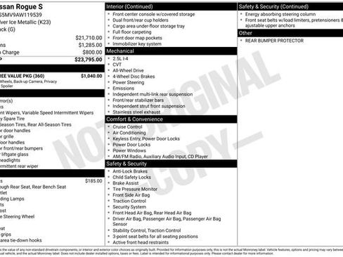 Used 2010 Nissan Rogue S w/ 360 Degree Value Pkg AWD/4WD image 26