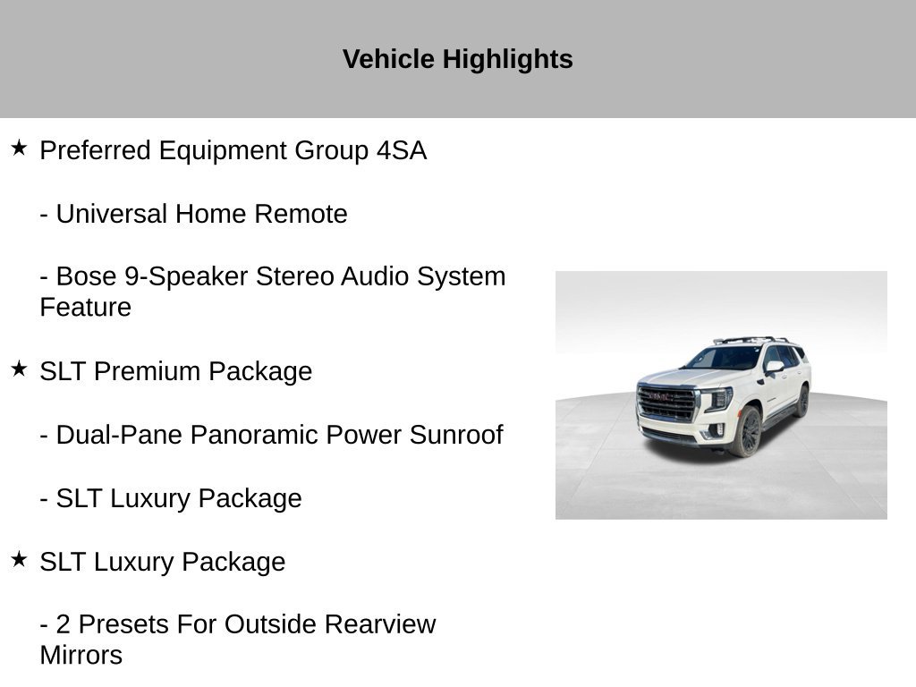 Used 2023 GMC Yukon SLT w/ SLT Premium Package AWD/4WD image 15