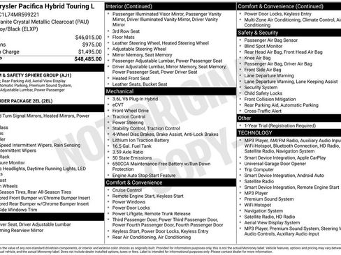 Used 2021 Chrysler Pacifica Touring-L FWD image 1