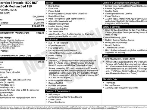 Used 2021 Chevrolet Silverado 1500 RST w/ LPO, Liner Protection Package AWD/4WD image 6