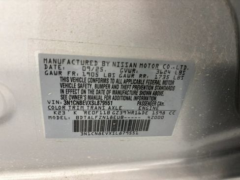 Used 2025 Nissan Versa SV w/ Trunk Package FWD image 47