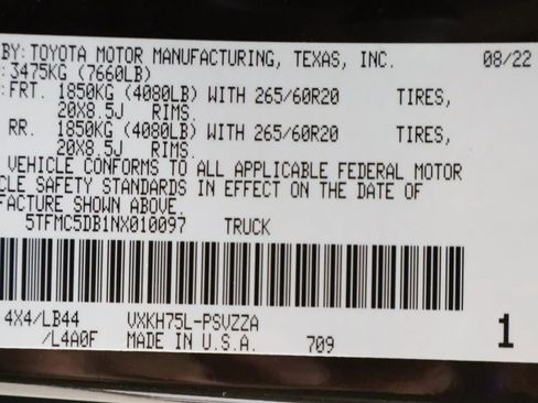Used 2022 Toyota Tundra 1794 Edition w/ TRD Off-Road Package AWD/4WD image 31