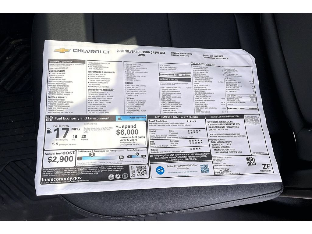 New 2026 Chevrolet Silverado 1500 RST w/ RST All Star Premium Package AWD/4WD image 15