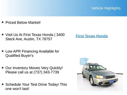 Used 2002 Subaru Outback Wagon image 9