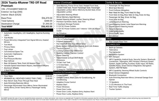 Certified 2026 Toyota 4Runner TRD Off-Road Premium AWD/4WD image 36