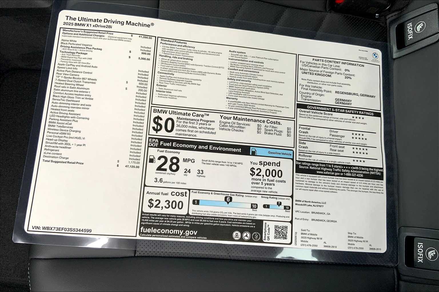 Used 2025 BMW X1 xDrive28i w/ Technology Package AWD/4WD image 20