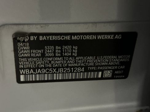 Used 2018 BMW 530e 530e iPerformance w/ Premium Package 2 image 38