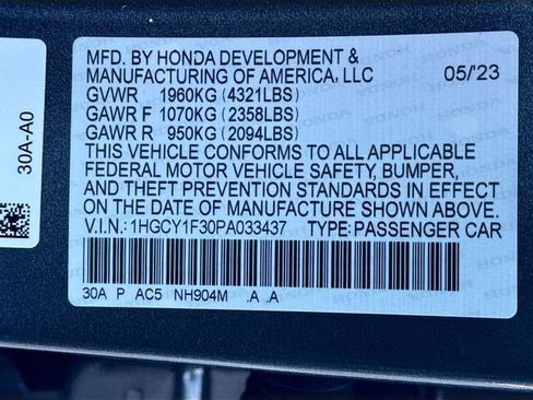 Certified 2023 Honda Accord EX image 30