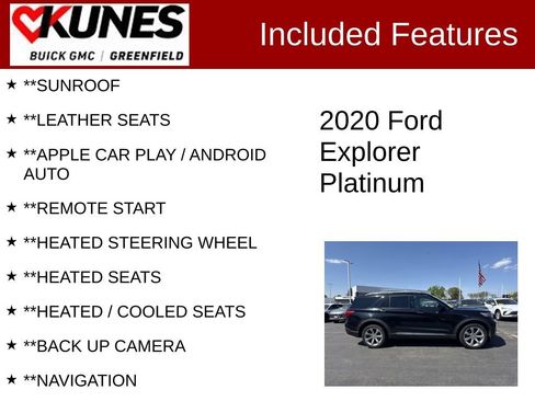 Used 2020 Ford Explorer Platinum w/ Premium Technology Package AWD/4WD image 2