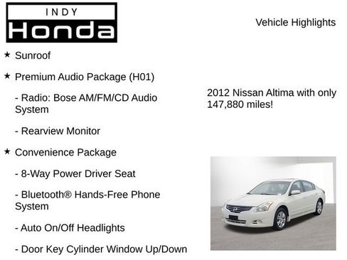 Used 2012 Nissan Altima 2.5 SL w/ 2.5SL Pkg FWD image 8