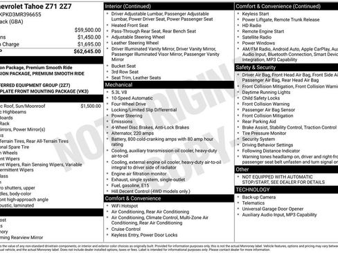 Used 2021 Chevrolet Tahoe Z71 AWD/4WD image 41