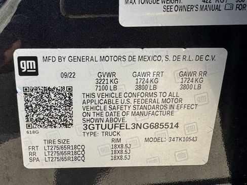 Used 2022 GMC Sierra 1500 AT4X AWD/4WD image 37