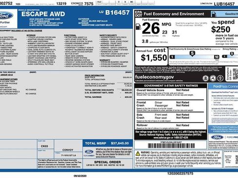 Used 2020 Ford Escape Titanium AWD/4WD image 2