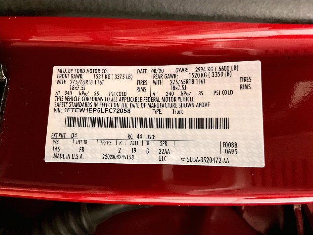 Used 2020 Ford F150 XLT w/ Equipment Group 302A Luxury AWD/4WD image 33
