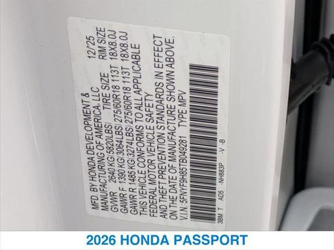 New 2026 Honda Passport TrailSport Elite image 26