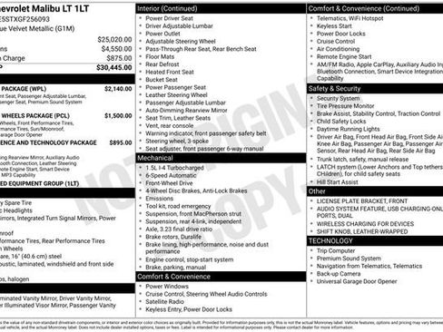 Used 2016 Chevrolet Malibu LT w/ Leather Package FWD image 2