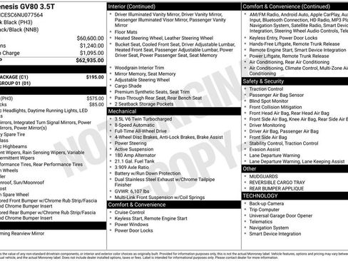 Used 2022 Genesis GV80 3.5T w/ Cargo Package image 34