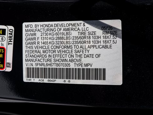 New 2026 Honda Odyssey EX-L image 34
