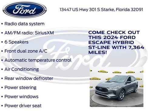 Certified 2024 Ford Escape ST-Line w/ Equipment Group 301A FWD image 27