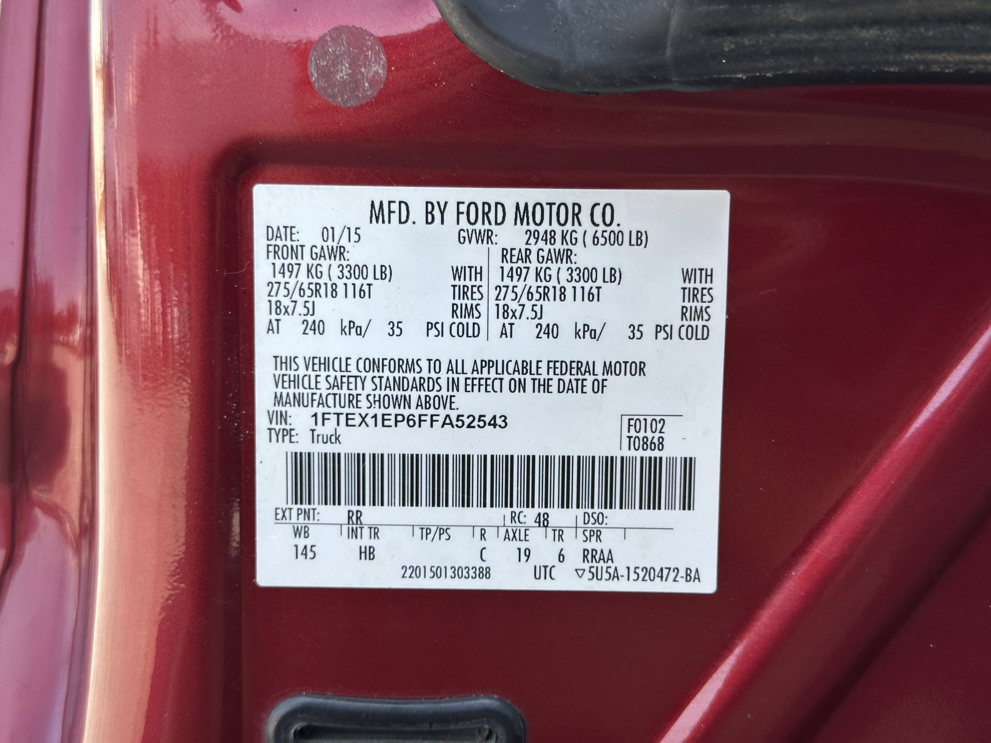 Used 2015 Ford F150 Lariat w/ Equipment Group 501A Mid AWD/4WD image 21
