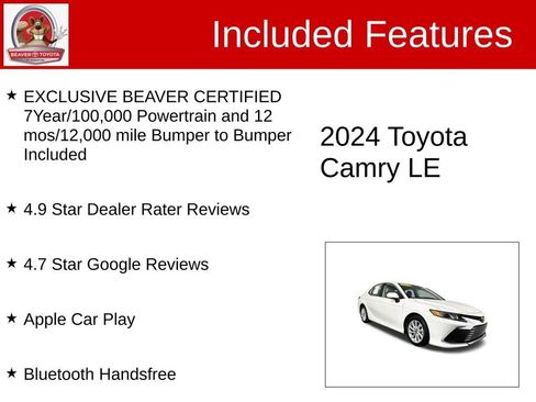 Used 2024 Toyota Camry LE FWD image 4