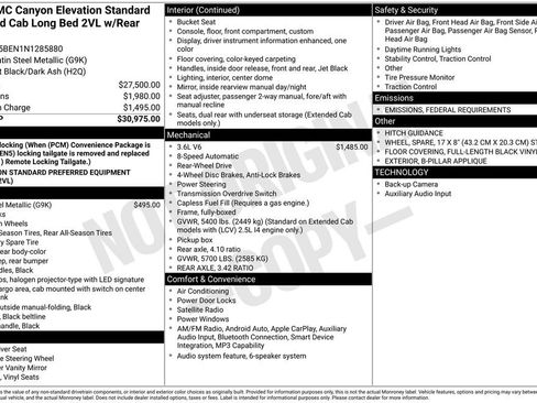 Certified 2022 GMC Canyon Elevation Standard image 8
