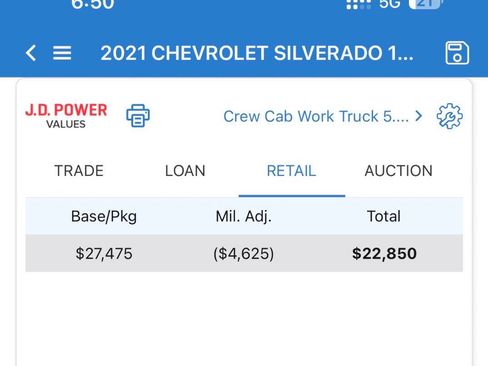 Used 2021 Chevrolet Silverado 1500 W/T w/ WT Value Package RWD image 18
