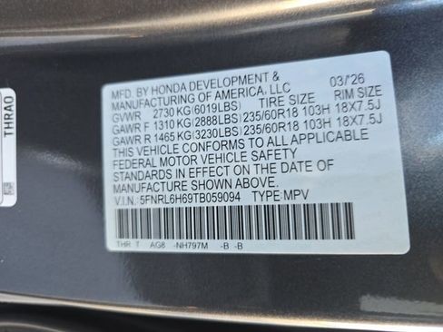 New 2026 Honda Odyssey EX-L image 37