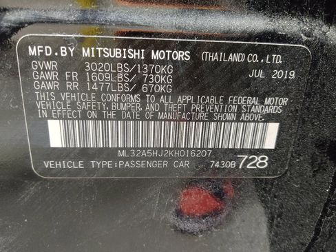 Used 2019 Mitsubishi Mirage LE FWD image 33