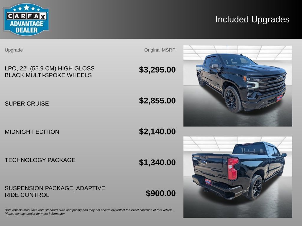 Used 2025 Chevrolet Silverado 1500 High Country w/ Midnight Edition AWD/4WD image 3