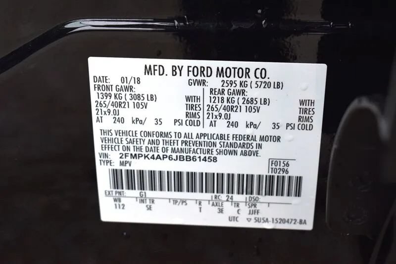 Used 2018 Ford Edge Sport w/ Equipment Group 401A AWD/4WD image 37