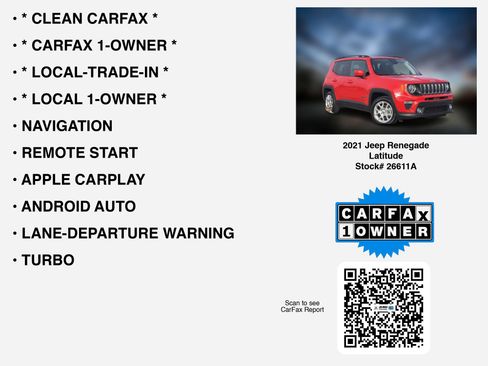 Used 2021 Jeep Renegade Latitude w/ Luxury Group I image 7