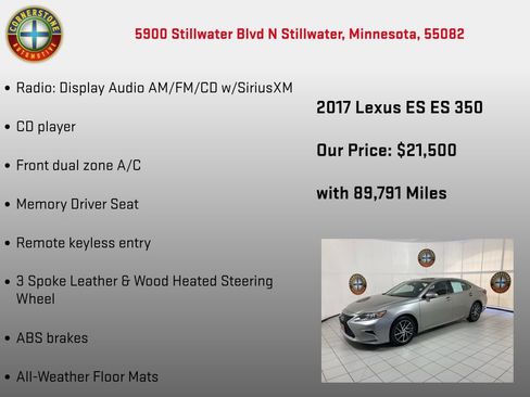 Used 2017 Lexus ES 350 w/ Luxury Package image 15