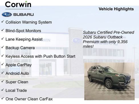 Used 2026 Subaru Outback Premium w/ Premium/Limited Package 2 AWD/4WD image 9
