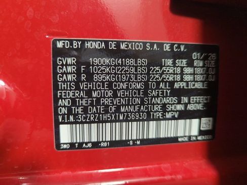 Certified 2026 Honda HR-V Sport image 25