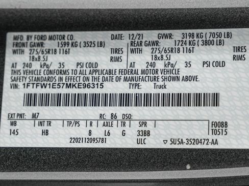 Used 2021 Ford F150 Lariat w/ Equipment Group 502A High image 19