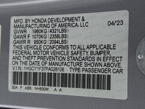 Certified 2023 Honda Accord EX image 31