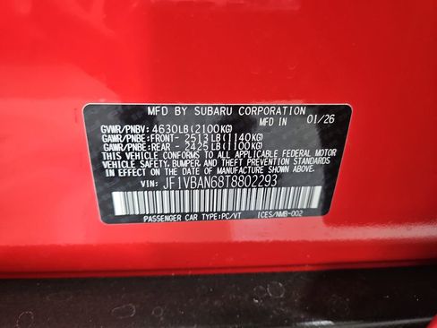 New 2026 Subaru WRX Limited AWD/4WD image 28