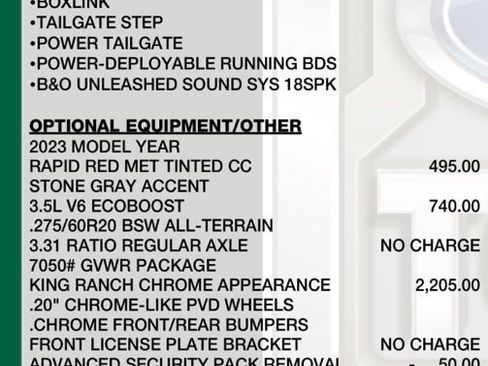 Used 2023 Ford F150 King Ranch w/ Equipment Group 601A High AWD/4WD image 21