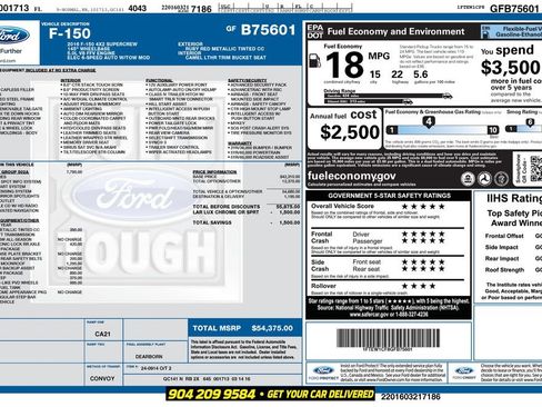 Used 2016 Ford F150 Lariat w/ Equipment Group 502A Luxury RWD image 44