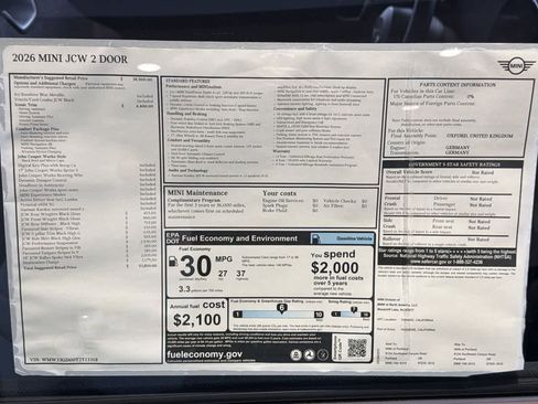New 2026 MINI Cooper John Cooper Works image 26