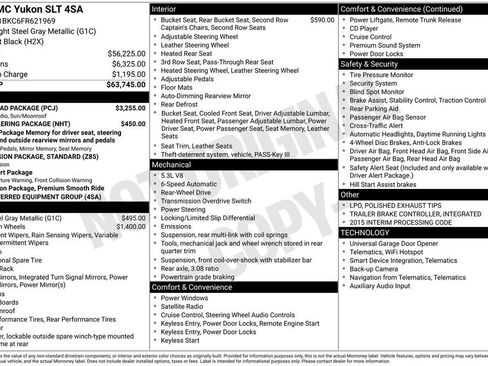 Used 2015 GMC Yukon SLT w/ Open Road Package RWD image 21