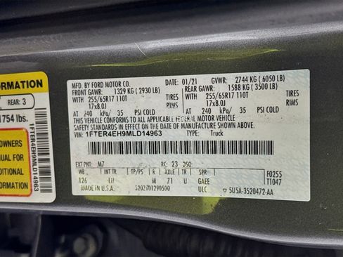 Used 2021 Ford Ranger XLT w/ Equipment Group 301A Mid image 66