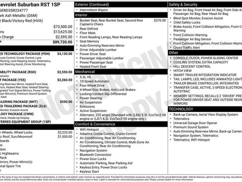 Used 2025 Chevrolet Suburban RST w/ Advanced Technology Package AWD/4WD image 6