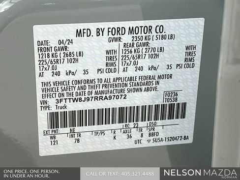 Used 2024 Ford Maverick XLT w/ Equipment Group 300A Standard AWD/4WD image 31