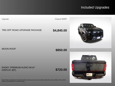 Certified 2025 Toyota Tacoma TRD Off-Road w/ TRD Off Road Upgrade Package AWD/4WD image 5