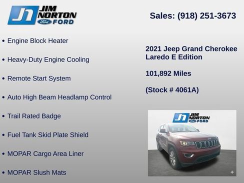 Used 2021 Jeep Grand Cherokee Laredo AWD/4WD image 17