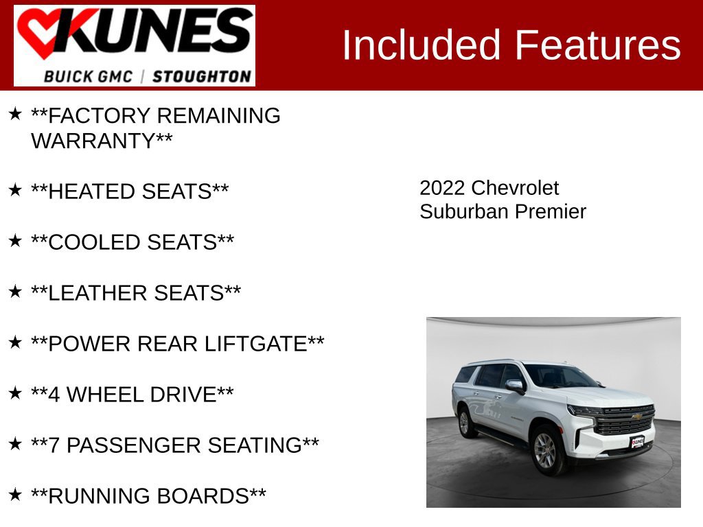 Used 2022 Chevrolet Suburban Premier AWD/4WD image 3
